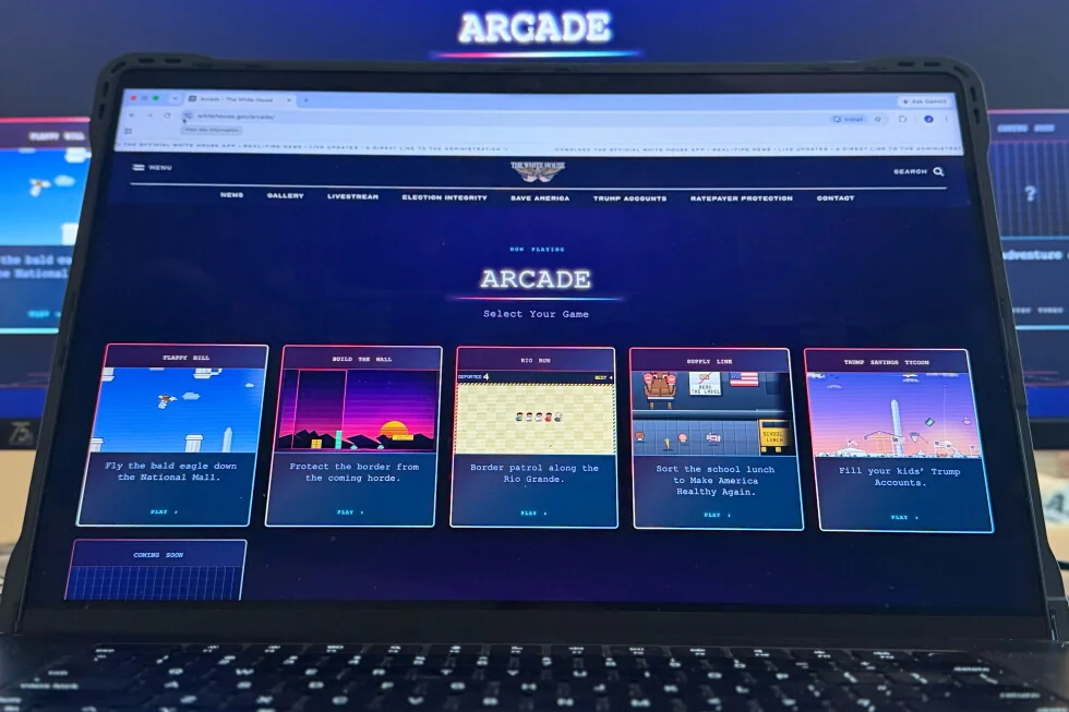 El sitio web de la Casa Blanca muestra 5 videojuegos viejos para los planes de Trump.